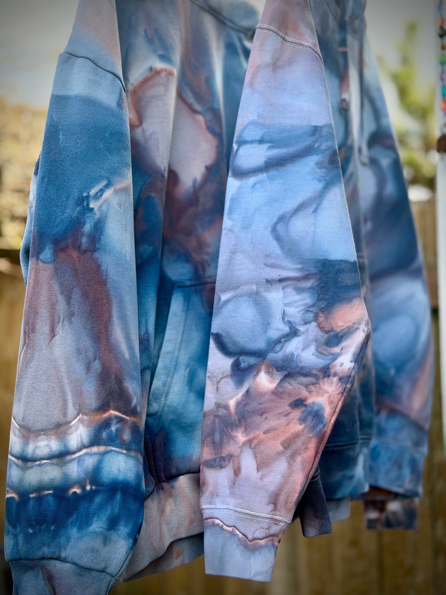 Hand-Dyed Zip -Up Hoodie/Standard Hoodie/Crewneck - Ellensburg Blue Colorway
