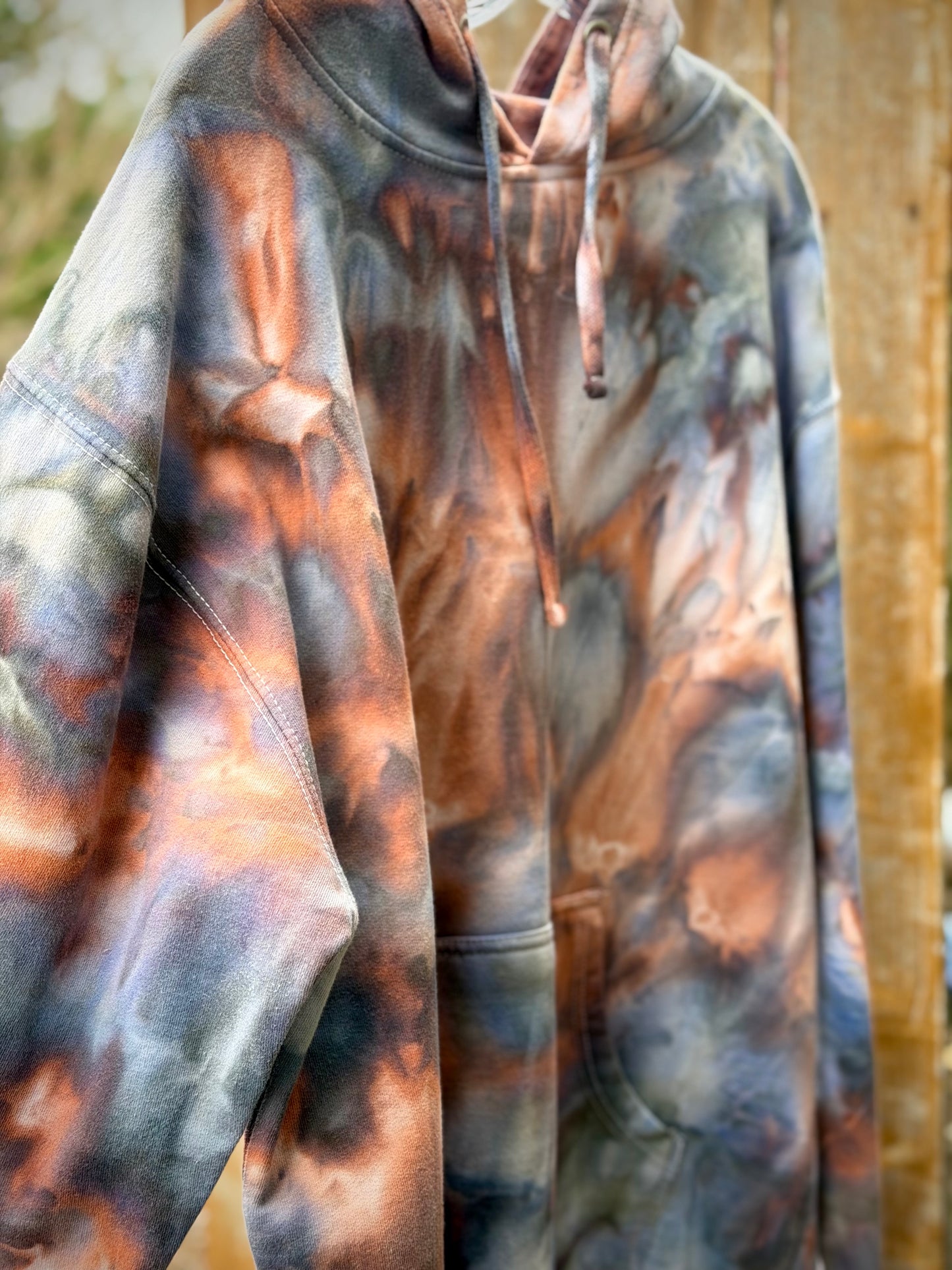 Hand-Dyed Hooded Sweatshirt - Ganges Colorway