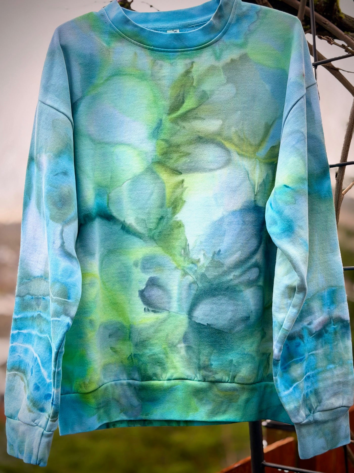 Hand-Dyed Zip-Up/Crewneck/Pocket Hoodie-Seahawkalypse Colorway