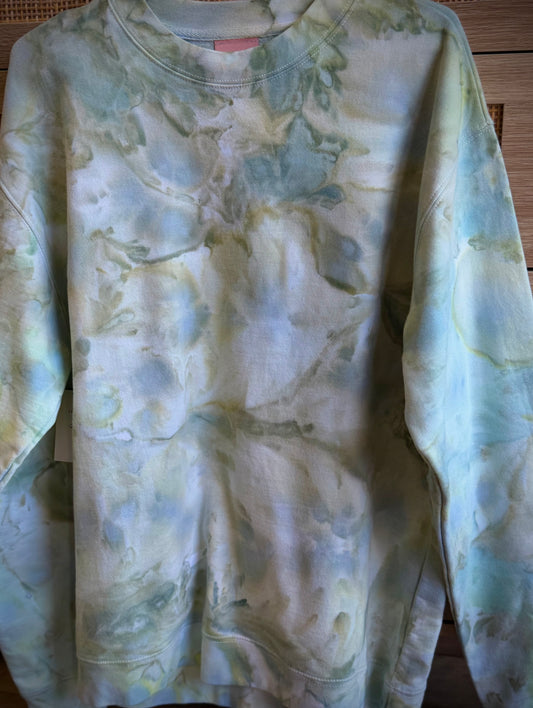 Hand-Dyed Zip -Up Hoodie/Standard Hoodie/Crewneck - Foggy Dew Colorway