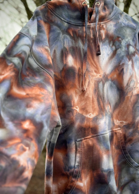 Hand-Dyed Hooded Sweatshirt - Ganges Colorway