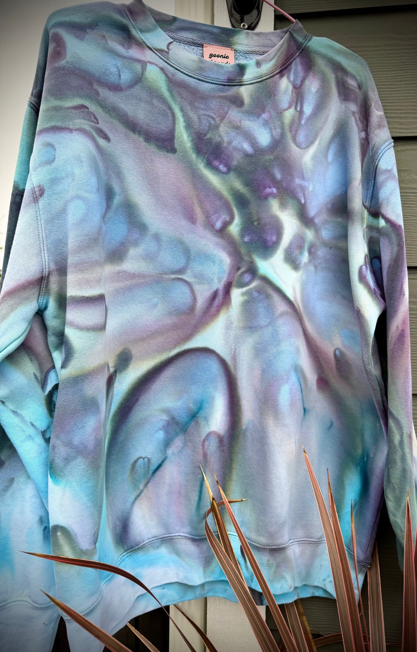 Hand-Dyed Crew Neck Sweatshirt -Moonshadow Colorway