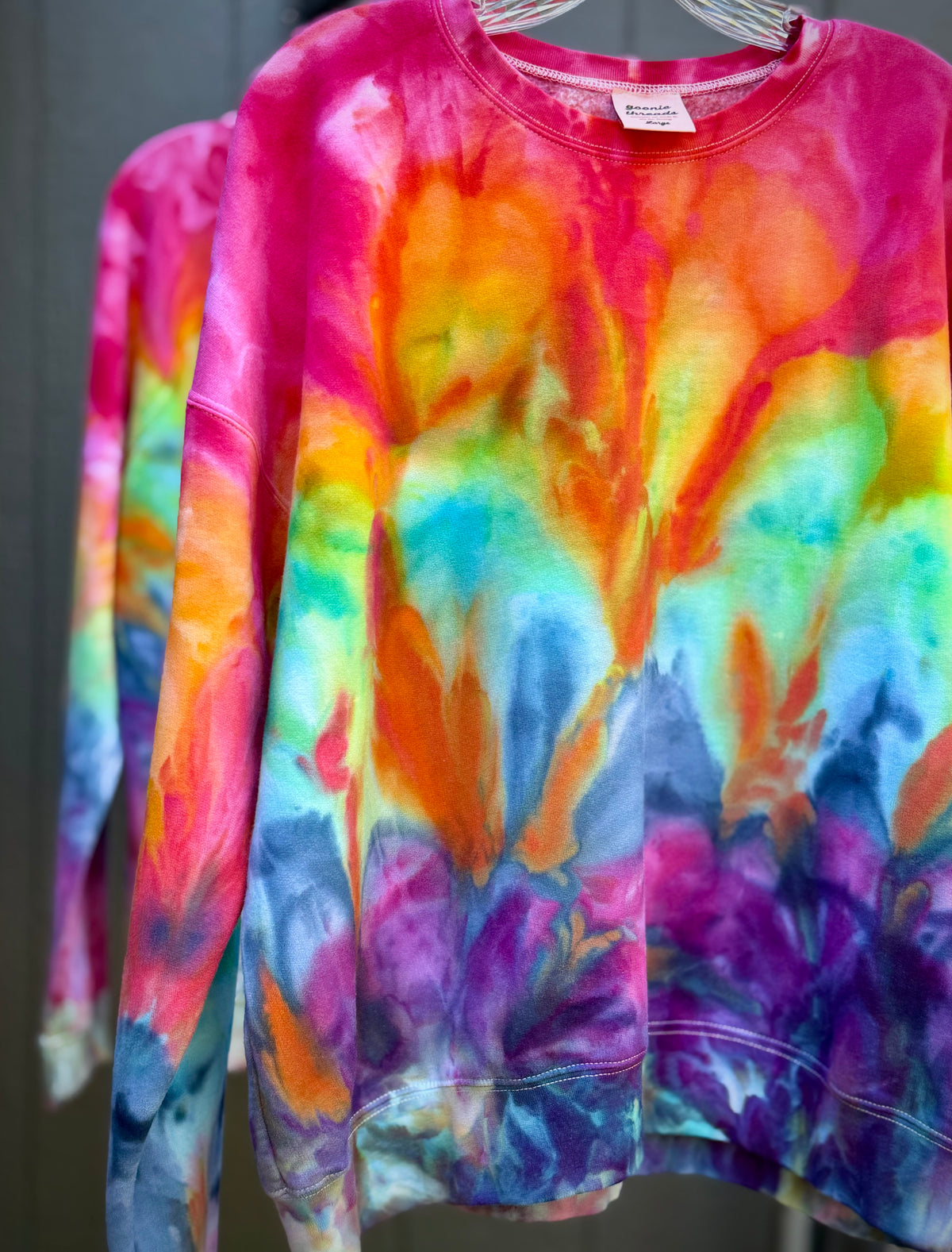 Hand-Dyed Crew Neck Sweatshirt -Punky Brew Colorway