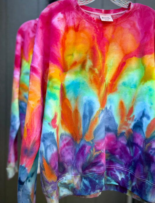 Hand-Dyed Crew Neck Sweatshirt -Punky Brew Colorway