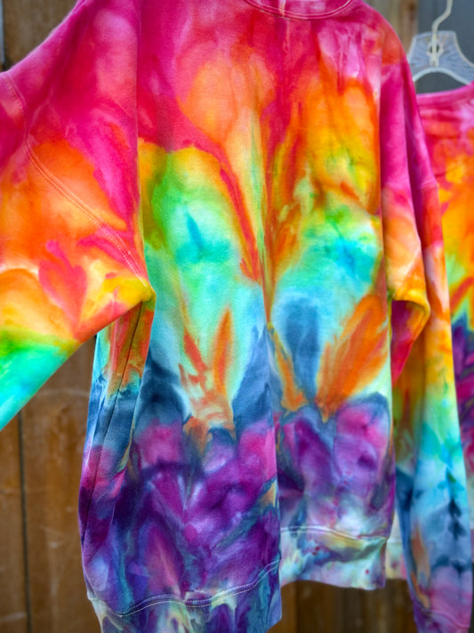 Hand-Dyed Crew Neck Sweatshirt -Punky Brew Colorway