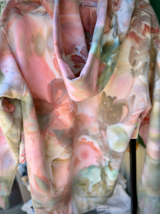 Hand-Dyed Zip -Up Hoodie/Standard Hoodie/Crewneck - Sageblush Colorway